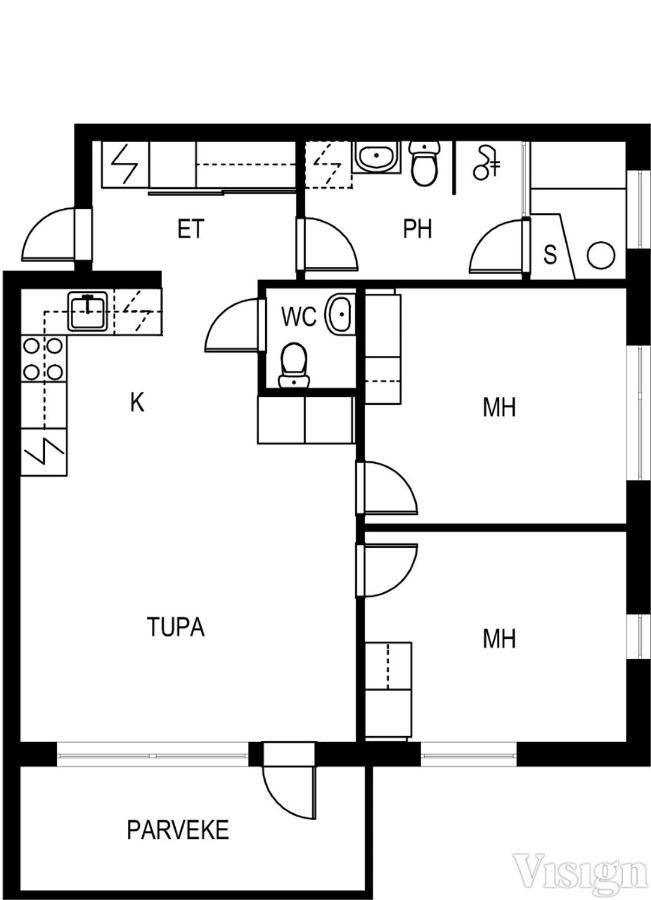 Levin Kunkku B2 Apartment Grey Luaran gambar